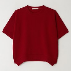 女士珠地網眼圓領T卹 LCFDPTS09, 紅色