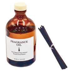 FRAGRANCE 法式精油茶色擴香瓶，威斯汀白茶香味，室內香氛, 100ml, 1瓶, 威斯汀白茶