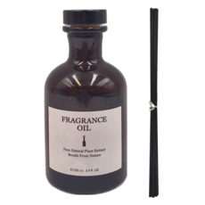 FRAGRANCE 法式精油茶色擴香瓶 Set 6支，100ml 純天然植物萃取, 1瓶, 天堂梔子花