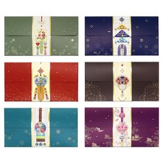 마음담아 알뜰 2시리즈 전통 봉투 6종 세트, 혼합색상, 1세트 혼합색상, 1세트