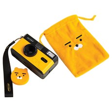 Kakao Friends Koreks Edition重複使用底片相機 Ryan+鏡頭蓋+收納包+背帶組, 1組, 單品