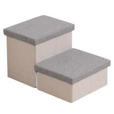 MH家居 寵物收納階梯 2層, 53 x 33 x 30.5cm, 灰色, 寵物階梯 寵物樓梯, 1個