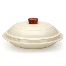 비자트 인덕션 세라믹 가마전골, 아이보리 + 마블, 1개, 28cm
