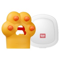 베베픽 유아용 말랑펀치 실리콘 손목 3단계 사이즈 조절 치발기, 1개, 오렌지 타이거, 케이스