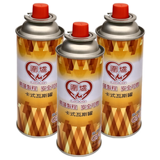 圍爐 卡式瓦斯罐 Set 3罐, 嚴謹製程 安全可靠, 250g