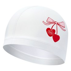 랠리 우레탄 코팅 수모 디자인 수영모자 PRUC913, White, 1개