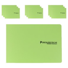 영오 세금계산서 PP 레버파일 A5, 연두, 10개