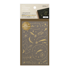 MIDORI 金箔轉印貼紙, 星星圖案, 星星, 1張