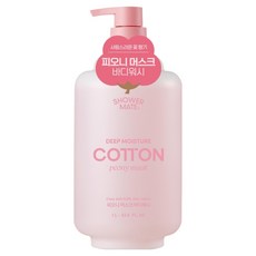 Shower mate 深層保濕棉花沐浴乳 牡丹麝香, 1瓶, 1L