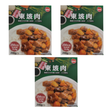 聯夏調理包東坡肉A309，嚴選台灣豬肉，200g x 3盒，無防腐劑，方便即食