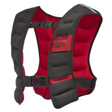 Reebok 訓練負重背心 10kg 黑色/紅色 - 提升訓練強度與耐力, Black/Red, 46 x 41 x 6cm