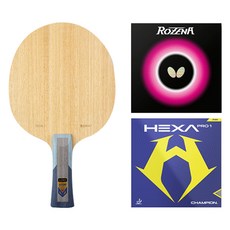 Rocky桌球拍 Roxstone11 FL+Rosena桌球拍膠皮+Hexapro1桌球拍膠皮組, 1組, 洛基岩石 11 FL