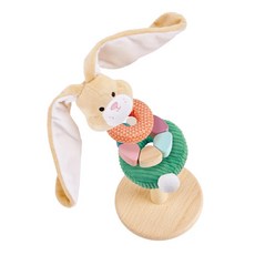 Hape 趣味小兔子堆塔, 寶寶堆疊玩具，訓練手眼協調，安全無毒, 1個, E0107