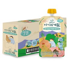 에코맘의산골이유식 아기의계절 중기 닭가슴살 브로콜리 묽은죽, 100g, 10개