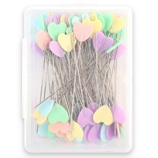 brandyarn 手工藝用粉彩針 淡色愛心 100入, 1個, 隨機出貨