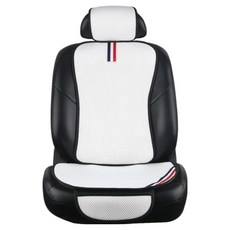 GMZ MOTORS 夏季通風超透氣網狀3層結構汽車座椅套 1人前座, 白色, 1個