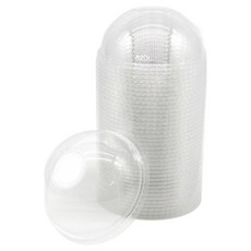 케이스코 투명 PET 아이스컵 돔뚜껑 92mm, 100개, 1개입, 돔형