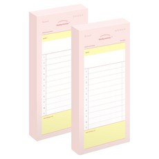뮤니드 체크리스트 핸디 메모패드, 핑크, 2개, 80개입 핑크, 2개, 80개입