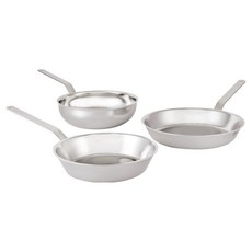 스테니 인덕션 무연마제 통5중 스텐후라이팬 세트 2개, 스텐팬 28cm + 스텐웍 24cm, 1세트