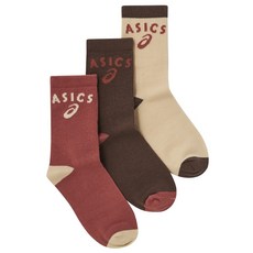 ASICS 亞瑟士兒童款中筒襪3件組 3034A107-201，舒適透氣，混色時尚，三雙入經濟實惠, M, 混合顏色 3034A107-201, 1組