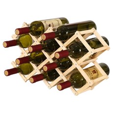 Mampise居家裝飾酒架 9型, 原木, 1個