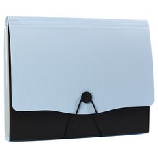 모던앳 2in1 클립보드 13칸 아코디언 파일, 아이스 블루, 1개