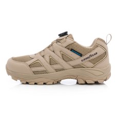GOODYEAR 固特異 男款 旋轉扣動態防水低筒戶外鞋，舒適耐磨，卡其色, 275mm