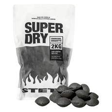 스테츠 슈퍼 드라이 차콜 브리켓 바베큐 캠핑용 숯, 1개, 2kg