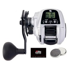 Abu Garcia PUNA DLC Power Handle MHP水深測量捲線器 左把手, 1613874, 黑色+銀色