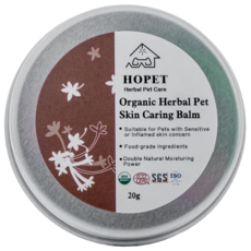 HOPET 有機植萃寵物護理膏 身體皮膚/肛門用, 20g, 舒緩敏感肌膚、天然保濕, 1罐