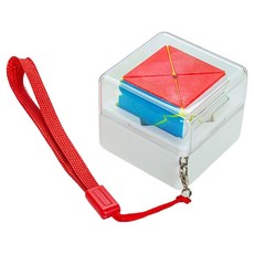 타이디홈 창의력 3단 8축 매직큐브 키링 미니, 혼합색상, 1개