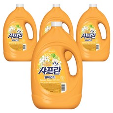 샤프란 실내건조 로맨틱코튼 섬유유연제, 3.1L, 4개