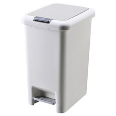 그린허그 원터치 페달 휴지통 6.5L, 화이트