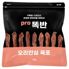 pro똑반 강아지 수제간식, 오리안심 육포, 150g, 1개