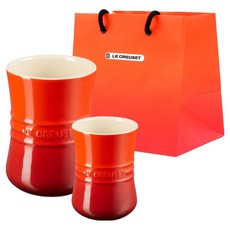 LE CREUSET 調味料容器 250ml+1L+購物袋 M組, 1套, 橘子