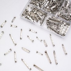 Khohimo 一字胸針別針名字別針製作別針 200入組 5W0251, 銀, 1套