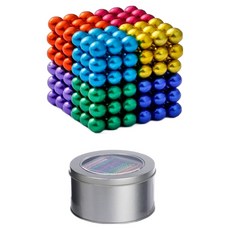 Neo磁鐵球方塊 5mm 8種*27入組, 1套, 紅色、橙色、黃色、綠色、藍色、深藍色、紫色、棕色
