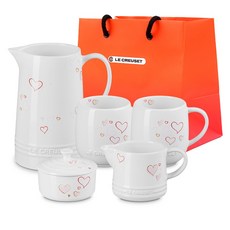 LE CREUSET Mongcoeur全系列組+購物袋 L, 1套, SW 特色 1.5L + U 型杯 380ml (2個) + SW 奶油 + SW 糖, 蒙克爾