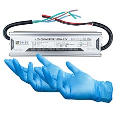 DYLED Da Young LED照明器具用簡易防水型轉換器 150W 12V+丁腈手套 2入組, 1套