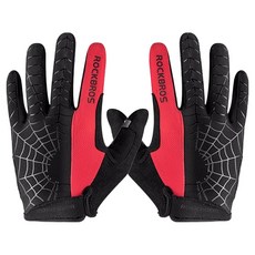 ROCKBROS 洛克兄弟 Spider自行車長手套雙手穿戴組 S109-1, 紅色