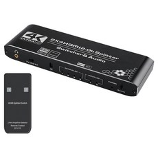 컴스마트 2.0B 2-4 4K 60Hz UHD SPDIF 광 다운스케일 HDMI 분배기, 1개