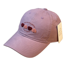 PORABELLA 運動純色絨毛愛心字母防曬健行帽 HAT020,紫色,帽深14cm 帽沿54~60cm, 1個