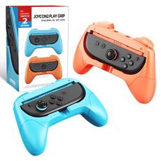 JOYTRON Nintendo Switch 2 Joy-Con 2遊戲手把 2入組, SW2-GRIP01, 藍+紅（橘色）, 1個