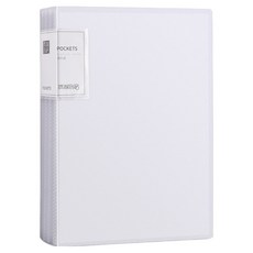 오피스코어 반투명 클리어파일 바인더 A4 100p, 화이트, 1개 화이트, 1개