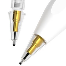 GOOSPERY Apple Pencil筆尖靜音軟筆尖替換筆芯 尖型, 透明, 2個