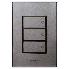 아트2 나노전기 SIMPLE 3구 스위치 인테리어 아크릴 배선기구 펄그레이, 1개