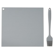 Siligarden 韓國製造矽膠海苔捲海苔飯捲+油刷組, 1個, 灰色