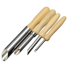 Khohimo 雕刻陶藝工具打孔器 4種組 5W0222 半圓形