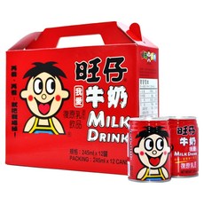 旺旺 Wangzai牛奶飲料, 245毫升, 12個