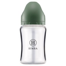Simba 小獅王辛巴 蘊蜜質金玻璃寬口防脹氣奶瓶, 治綠色, 180ml, 1個